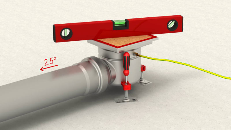 ACO hygienic gully - fixed height, standard edge with protective covers